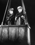 (L-R) Actors John Vickery as Manfred Von Richthofen and Bob Gunton as Hermann Goering in a scene from the NY Shakespeare Festival production of the musical "The Death Of Von Richthofen As Witnessed From The Earth."