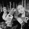 (L-R) Actors John Vickery as Manfred Von Richthofen and Bob Gunton as Hermann Goering in a scene from the NY Shakespeare Festival production of the musical "The Death Of Von Richthofen As Witnessed From The Earth."