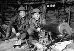 (L-R) Actors Mark Linn-Baker and Robert Joy in a scene from the NY Shakespeare Festival production of the musical "The Death Of Von Richthofen As Witnessed From The Earth."