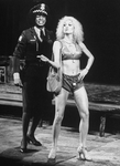 (L-R) Actors Justin Lord (in drag) and Murphy Cross in a scene from the Broadway production of the play "Division Street"
