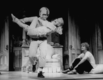 (L-R) Actors Keith Szarabajka, Laura Dean and Albert Macklin in a scene from the Broadway production of the musical "Doonesbury.".