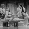 Actors Albert Macklin (L) and Laura Dean (2R) in a scene from the Broadway production of the musical "Doonesbury.".