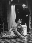 (R-L) Actors Jerome Dempsey, Richard Kavanaugh and Alan Coates in a scene from the Broadway revival of the play "Dracula"