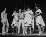 (L-R) Actors Ben Harney, Loretta Devine, Obba Babatunde, Jennifer Holliday and Sheryl Lee Ralph in a scene from the Broadway production of the musical "Dreamgirls.".