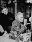 (L-R) Actors Tom Courtenay and Paul Rogers in a scene from the Broadway production of the play "The Dresser.".