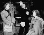 (L-R) Actors Marge Redmond, Tom Courtenay and Rachel Gurney in a scene from the Broadway production of the play "The Dresser.".