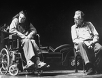 Actor Anne Bancroft and Max Von Sydow in a scene from the Broadway production of the play "Duet For One"