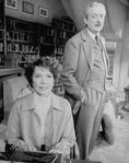 Actors Ellen Burstyn and Joseph Maher in a scene from the Broadway production of the play "84 Charing Cross Road"