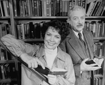 Actors Ellen Burstyn and Joseph Maher in a scene from the Broadway production of the play "84 Charing Cross Road"