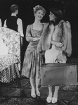 (L-R) Actresses Patti LuPone as Eva Peron and Jane Ohringer in a scene from the Broadway production of the musical "Evita.".