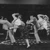 Actress Patti LuPone as Eva Peron (C) in a scene from the Broadway production of the musical "Evita.".