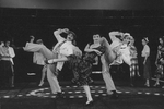 Actress Patti LuPone as Eva Peron (C) in a scene from the Broadway production of the musical "Evita.".