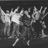 Actress Patti LuPone as Eva Peron (C) in a scene from the Broadway production of the musical "Evita.".