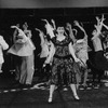 Actress Patti LuPone as Eva Peron (C) in a scene from the Broadway production of the musical "Evita.".