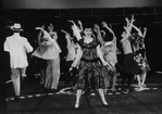 Actress Patti LuPone as Eva Peron (C) in a scene from the Broadway production of the musical "Evita.".