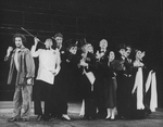 Actor Mandy Patinkin as Che Guevera (L) in a scene from the Broadway production of the musical "Evita.".