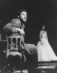 Actor Mandy Patinkin as Che Guevera (L) in a scene from the Broadway production of the musical "Evita.".