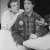 (R-L) Actors Michael Rupert and Stephen Bogardus in a scene from the Off-Broadway production of the musical "Falsettoland"