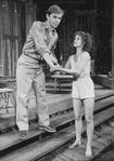 Actors Swoosie Kurtz and Richard Thomas in a scene from the Broadway production of the play "Fifth Of July.".