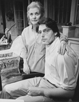 Actors Mary Carver and Christopher Reeve in a scene from the Broadway production of the play "Fifth Of July.".