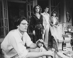 (L-R) Actors Christopher Reeve, Swoosie Kurtz, Jonathan Hogan and Joyce Reehling in a scene from the Broadway production of the play "Fifth Of July.".