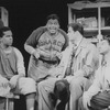 Actor David Alan Grier (2L) as baseball player Jackie Robinson in a scene from the Broadway production of the musical "The First.".