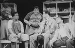 Actor David Alan Grier (2L) as baseball player Jackie Robinson in a scene from the Broadway production of the musical "The First.".