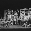 Actor David Alan Grier (4L) as baseball player Jackie Robinson in a scene from the Broadway production of the musical "The First.".