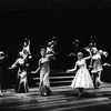 Actresses Alexis Smith (3L), Dorothy Collins (3R) and Yvonne DeCarlo (R) performing a number from the Broadway production of the musical "Follies.".