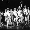 Chorus kids performing a number from the Broadway production of the musical "Follies.".