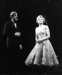 Actors John McMartin and Dorothy Collins in a scene from the Broadway production of the musical "Follies.".