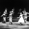 Actresses Alexis Smith (3L), Dorothy Collins (3R) and Yvonne DeCarlo (R) performing a number from the Broadway production of the musical "Follies.".