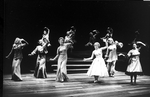 Actresses Alexis Smith (3L), Dorothy Collins (3R) and Yvonne DeCarlo (R) performing a number from the Broadway production of the musical "Follies.".