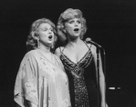 (L-R) Actresses Barbara Cook and Lee Remick performing a number from the Lincoln Center concert revival of the musical "Follies.".