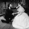 Actors John Rubenstein and Pamela Reed in a scene from the Broadway production of the play "Fools"