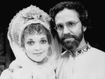 Actors John Rubenstein and Pamela Reed in a scene from the Broadway production of the play "Fools"