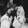 Actors John Rubenstein (L) and Pamela Reed (R) in a scene from the Broadway production of the play "Fools"