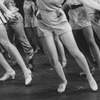 Those dancing feet in a scene from the Broadway production of the musical "42nd Street"