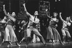 Actors Lee Roy Reams (2L) and Wanda Richert (2R) in a scene from the Broadway production of the musical "42nd Street"