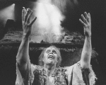 Actor Keith Jochim as the Creature in a scene from the Broadway production of the play "Frankenstein.".