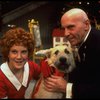 Annie, Sandy and Daddy Warbucks in a scene from the Toronto production of the musical "Annie."