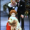 Actress Mary K. Lombardi as Annie, O'Malley as Sandy w. Grace and Daddy Warbucks in a scene from the Detroit production of the musical "Annie."