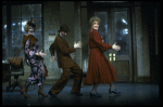 Lily, Rooster and Miss Hannigan in a scene from the Detroit production of the musical "Annie."