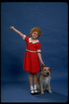 Actress Mary K. Lombardi as Annie w. O'Malley as Sandy from the Detroit production of the musical "Annie."