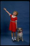 Actress Mary K. Lombardi as Annie w. O'Malley as Sandy from the Detroit production of the musical "Annie."