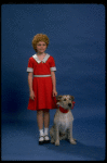 Actress Mary K. Lombardi as Annie w. O'Malley as Sandy from the Detroit production of the musical "Annie."