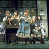 Orphans, incl. Danielle Brisebois (L) in a scene from the Broadway production of the musical "Annie."