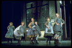 Orphans, incl. Danielle Brisebois in a scene from the Broadway production of the musical "Annie."