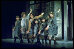 Orphans, incl. Danielle Brisebois in a scene from the Broadway production of the musical "Annie."