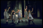 Orphans, incl. Danielle Brisebois in a scene from the Broadway production of the musical "Annie."